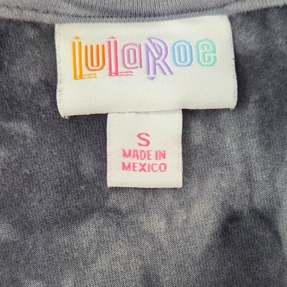 LuLaRoe American Flag Best World Black Tie Dye Graphic 4th of July T-Shirt Small - Picture 4 of 4